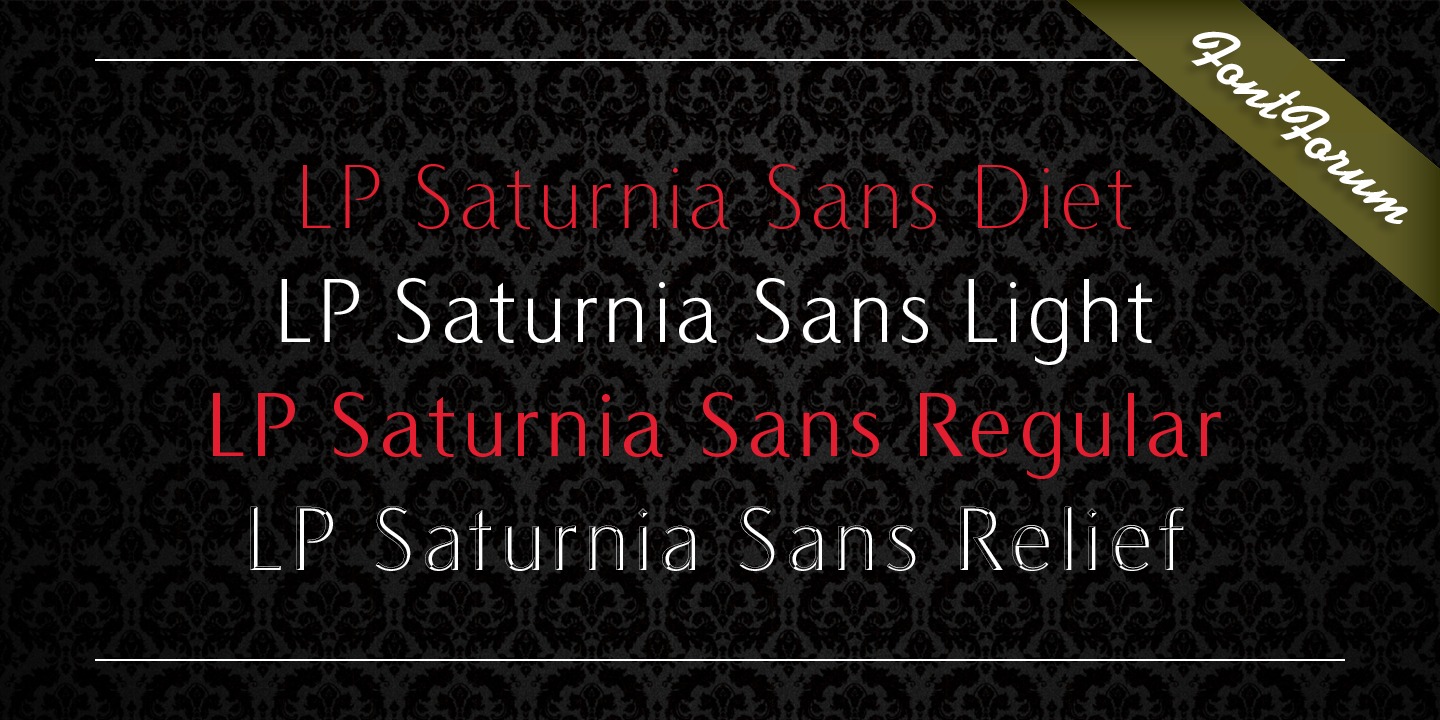 Пример шрифта LP Saturnia #3